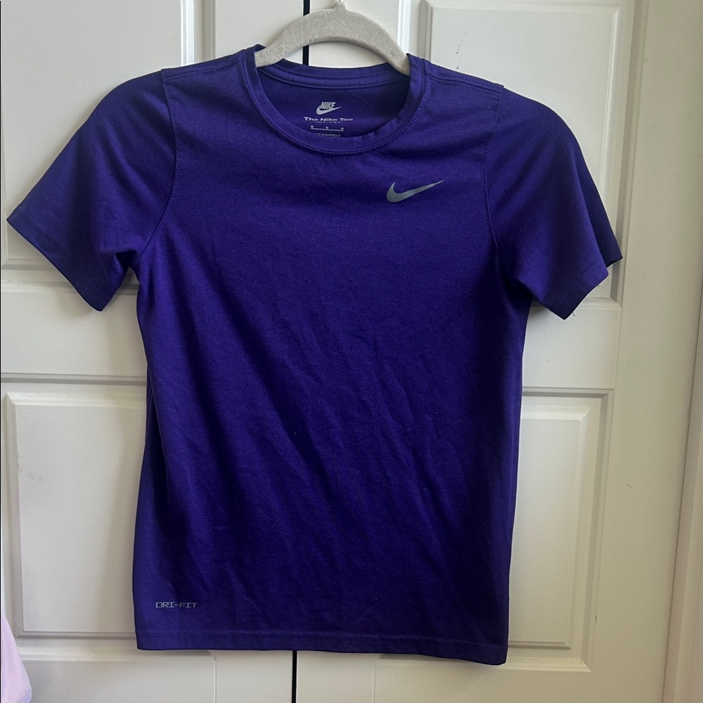 Nike Kids Purple Short Sleeve Dri-FIT Tee